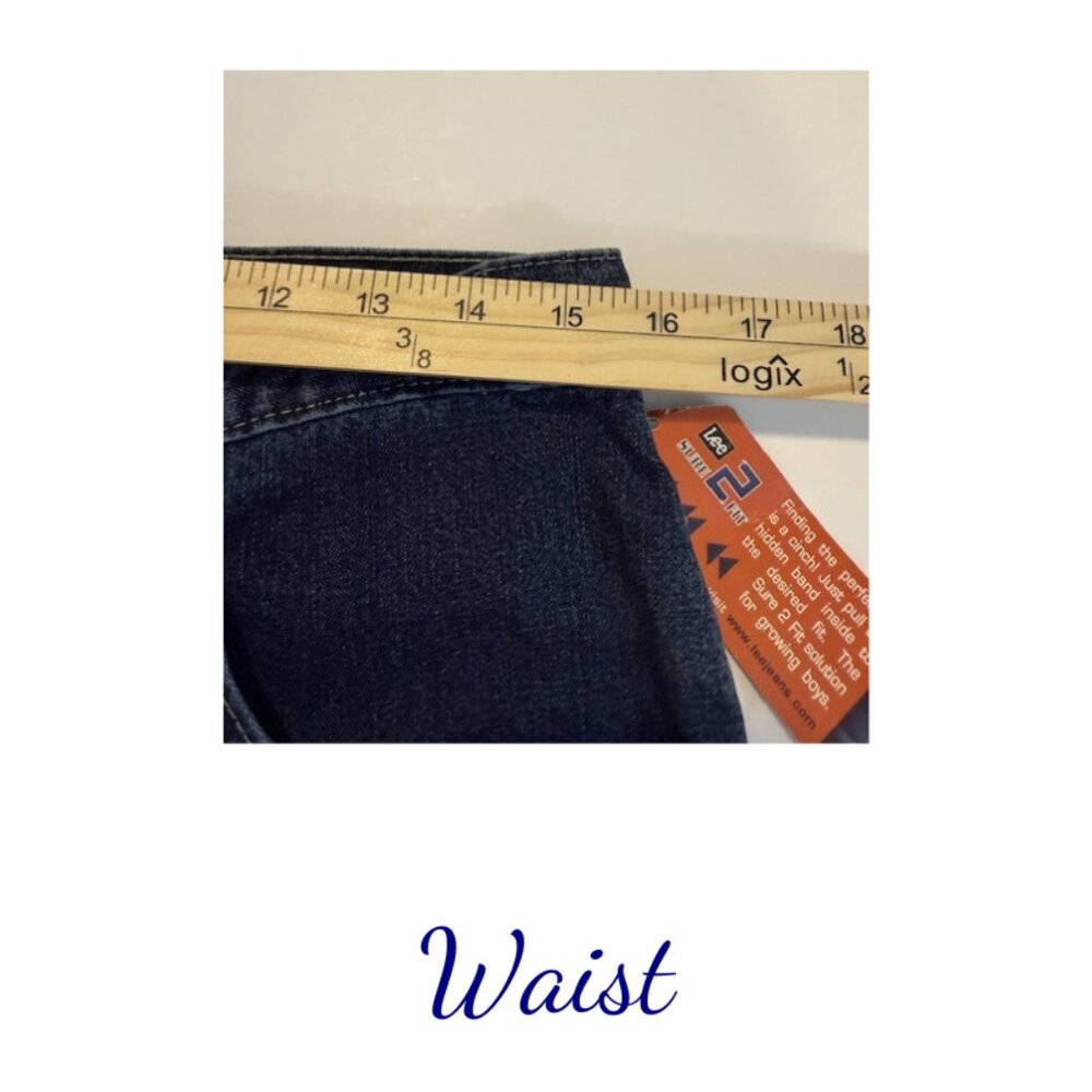 Lee Jeans Sure Fit Husky Boys Size 16 Adjustable Waist NWT - Picture 6 of 9